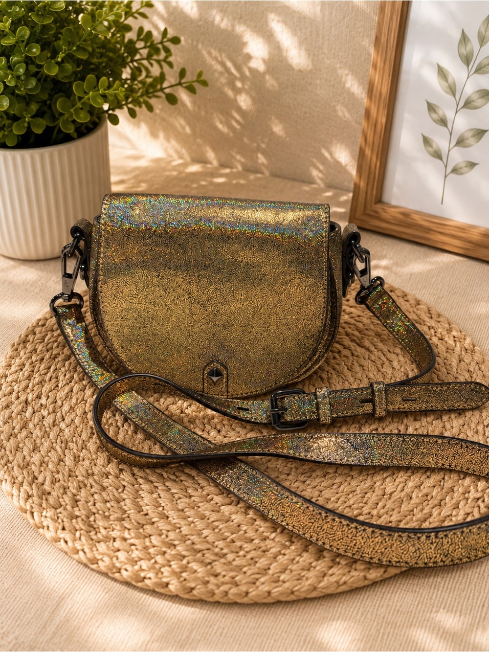 Rebecca Minkoff Gold Holographic Crossbody Bag